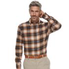 Men's Croft & Barrow&reg; Slim-fit Flannel Button-down Shirt, Size: Xxl, Light Grey