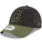 Adult New Era Cleveland Indians 9forty Memorial Day Flex-fit Cap, Men's, Green (camo)