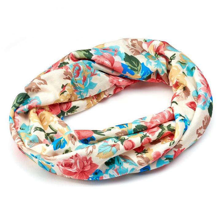 Mudd&reg; Floral Head Wrap, Women's, Natural