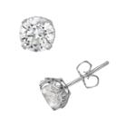 Emotions Sterling Silver Solitaire Earrings - Made With Swarovski Zirconia, Women's, White