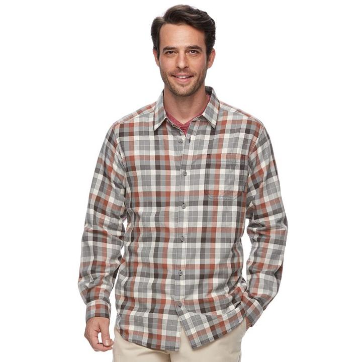 Men's Columbia Hardy Ridge Classic-fit Plaid Button-down Shirt, Size: Medium, Beige Oth