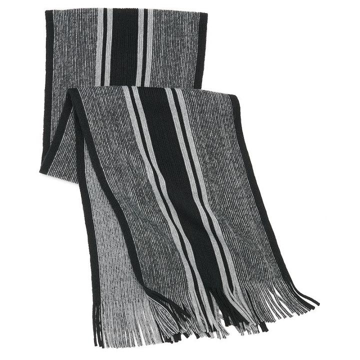 Men's Apt. 9&reg; Striped Marled Raschel Scarf, Black