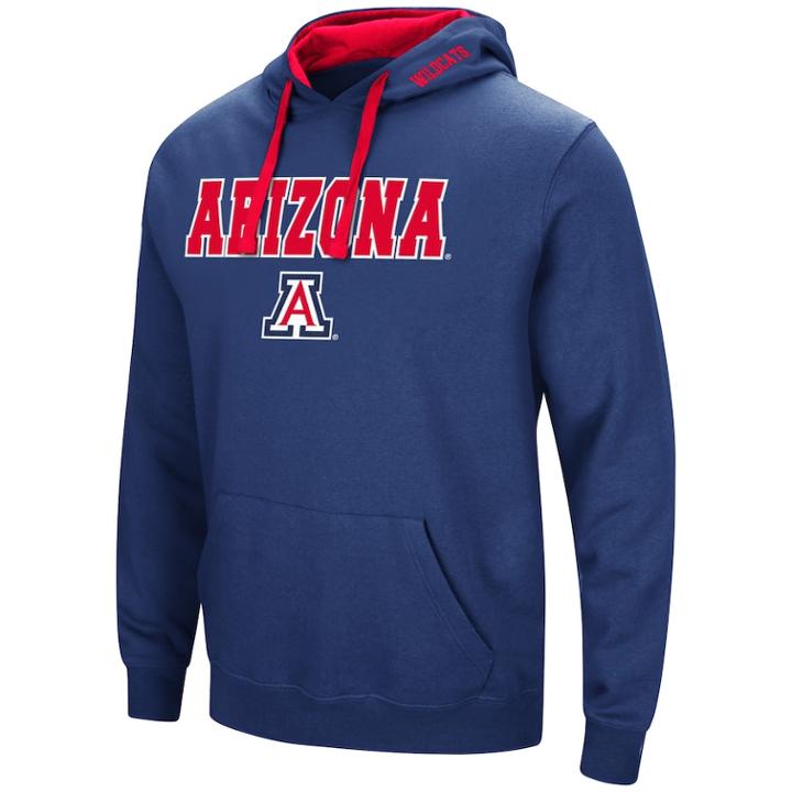 Men's Arizona Wildcats Pullover Fleece Hoodie, Size: Xxl, Dark Blue