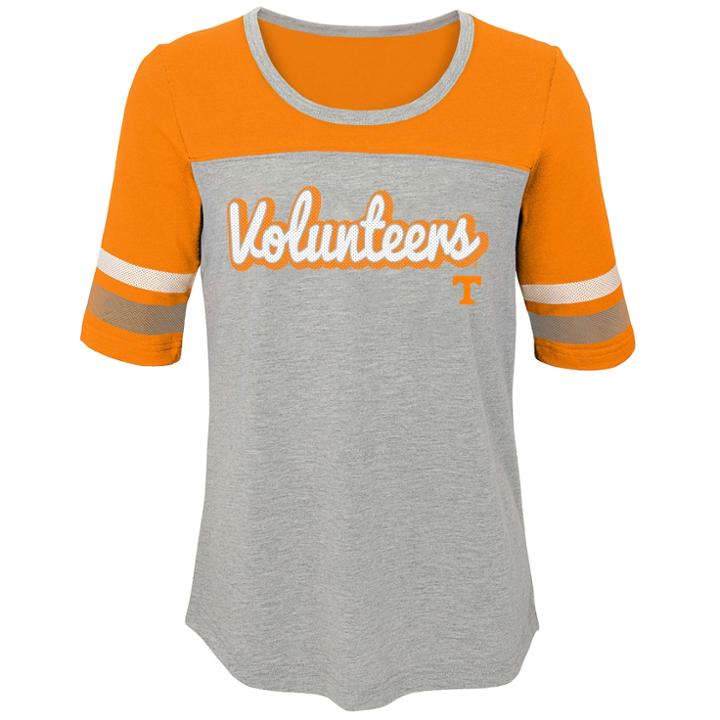 Girls 7-16 Tennessee Volunteers Fan-tastic Tee, Size: M 10-12, Grey