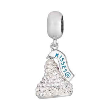 Sterling Silver Crystal Hershey's Kiss Charm - Made With Swarovski Crystals, Women's, White