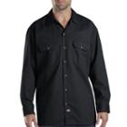 Men's Dickies Original Fit Twill Work Shirt, Size: Medium, Black