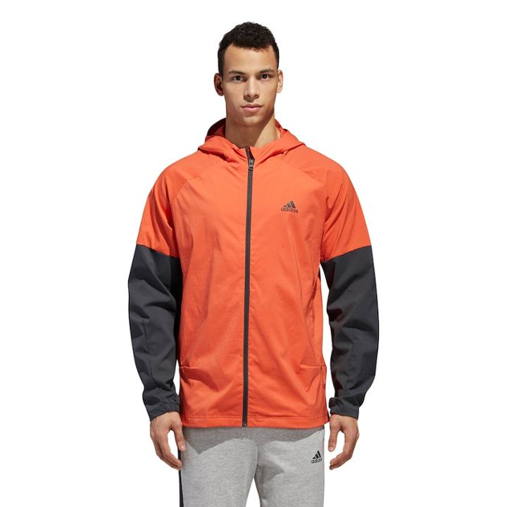 Men's Adidas Woven Jacket, Size: Small, Med Orange