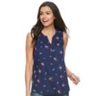 Women's Sonoma Goods For Life&trade; Printed Tank, Size: Xl, Dark Blue