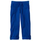 Girls 7-16 So&reg; Ribbed Waist Utility Pant Roll-tab Capris, Size: 10, Dark Blue