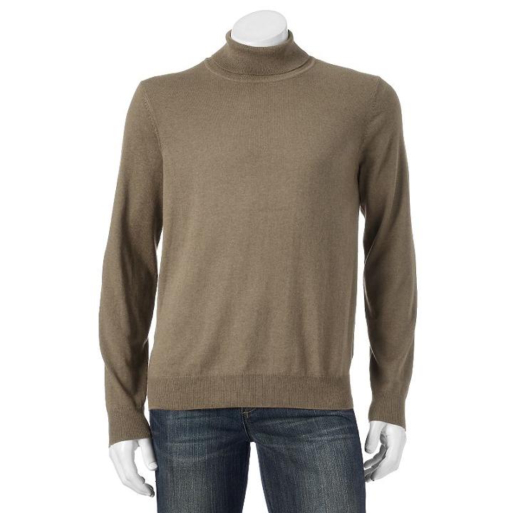 Big & Tall Croft & Barrow&reg; Classic-fit Turtleneck Sweater, Men's, Size: 3xb, Med Grey