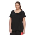 Plus Size Wild Majesty Lattice Back Swing Tee, Women's, Size: 0x, Oxford