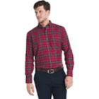 Men's Izod Regular-fit Plaid Flannel Easy-care Button-down Shirt, Size: Xxl, Light Red