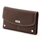 Buxton Westcott Leather Checkbook Wallet, Women's, Brown