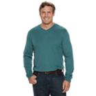 Big & Tall Croft & Barrow&reg; Classic-fit Easy-care V-neck Tee, Men's, Size: 4xl Tall, Med Blue