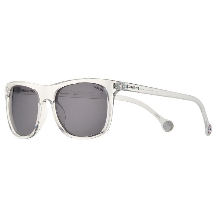 Converse H057 57mm Chuck Taylor Polarized Square Sunglasses, Adult Unisex, White