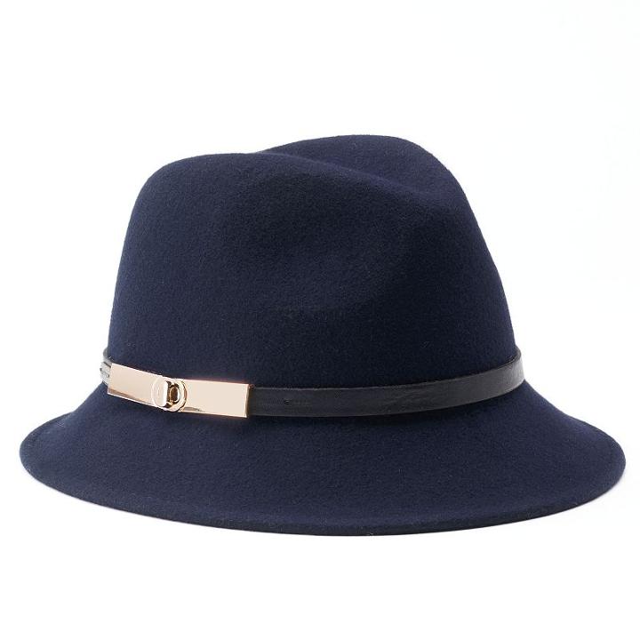 Betmar Darcy Wool Felt Fedora, Women's, Blue