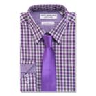 Men's Nick Graham Everywhere Modern-fit Dress Shirt And Tie Boxed Set, Size: Xl-34/35, Purple