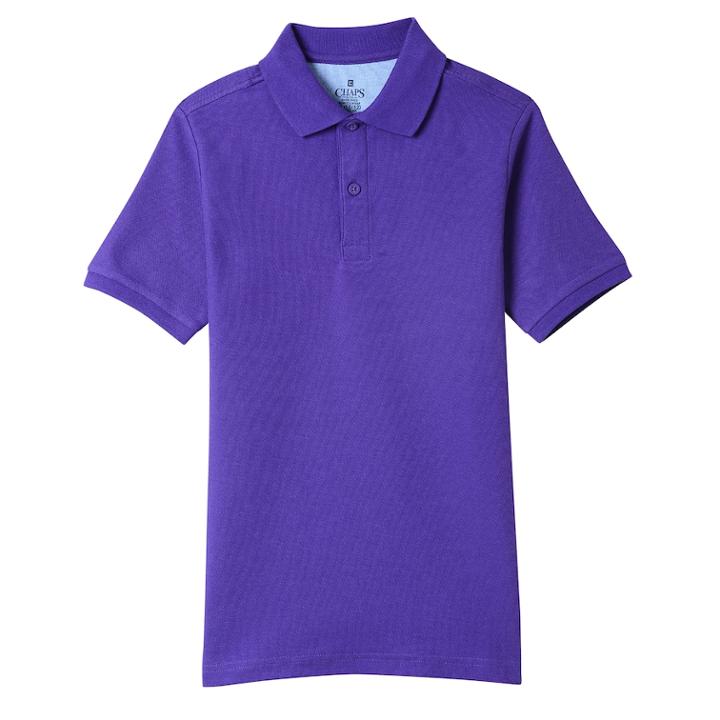 Boys 4-20 Chaps Stitch Polo, Size: 7, Purple