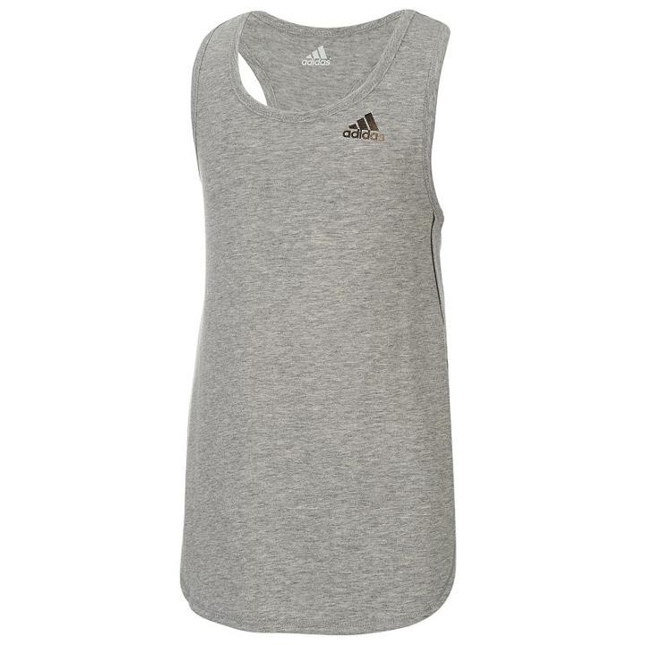 Girls 7-16 Adidas Racerback Tank Top, Girl's, Size: Large, Grey