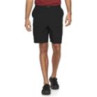 Men's Croft & Barrow&reg; Synthetic Side Elastic Belted Cargo Shorts, Size: 30, Black