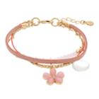 Lc Lauren Conrad Multi Strand Flower Bracelet, Women's, Pink