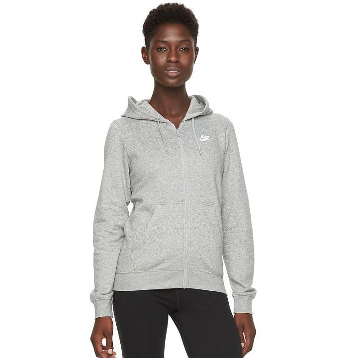 Women's Nike Full-zip Fleece Hoodie, Size: Small, Grey Other