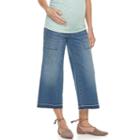 Maternity A:glow Full Belly Wide-leg Jean Capris, Women's, Size: 16-mat, Med Blue