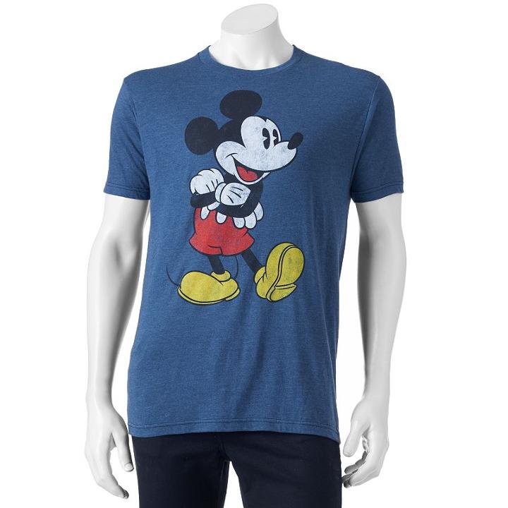 Men's Disney's Mickey Mouse Arms Crossed Tee, Size: Small, Brt Blue