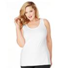 Plus Size Just My Size Jersey Cami, Women's, Size: 5xl, White