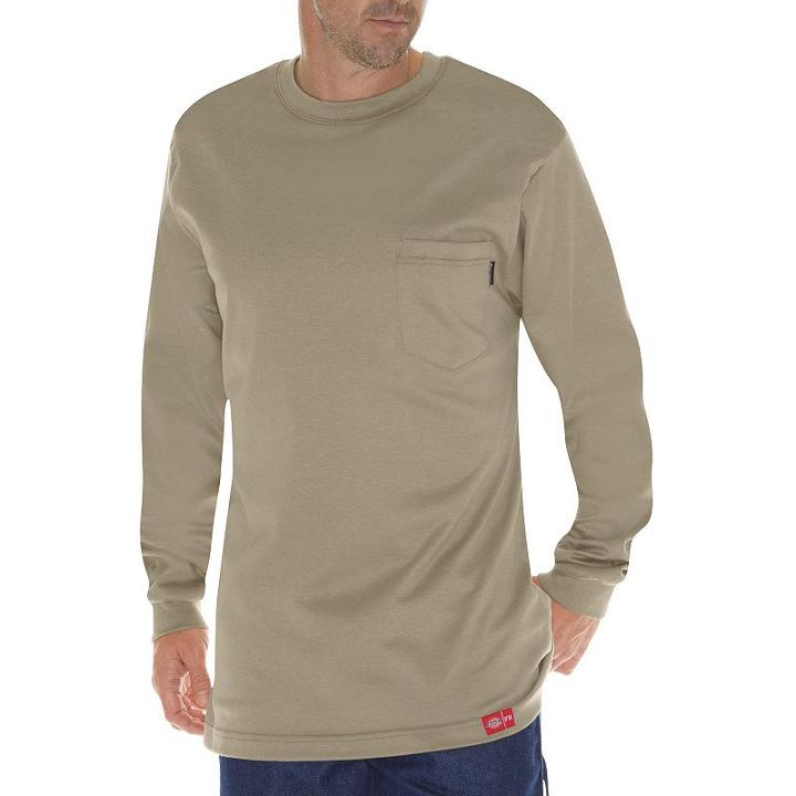Men's Dickies Flame-resistant Tee, Size: Xxl, Lt Beige