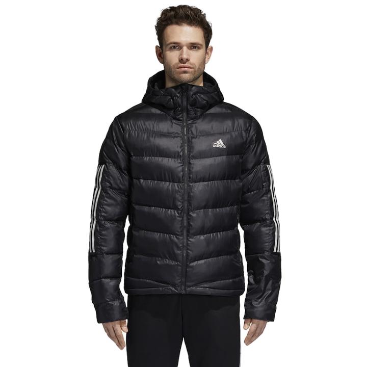Men's Adidas Outdoor Itavic 3-stripe Hooded Jacket, Size: Small, Black