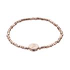 Lc Lauren Conrad Cube Bead Monogram Stretch Bracelet, Women's, Light Pink