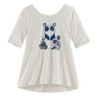 Girls 4-10 Jumping Beans&reg; Pieced High-low Graphic Tunic, Size: 7, White Oth