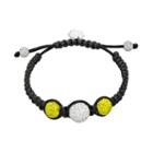 Michigan Wolverines Crystal Ball & Sterling Silver Team Logo Slipknot Bracelet, Women's, Yellow