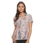 Women's Dana Buchman Release-pleat Blouse, Size: Medium, Lt Orange
