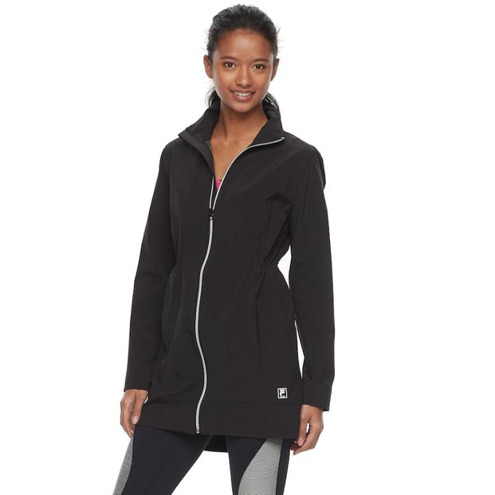 Women's Fila Sport&reg; Woven Anorak Jacket, Size: Medium, Black