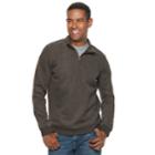 Men's Croft & Barrow&reg; Classic-fit Quarter-zip Fleece Pullover, Size: Medium, Dark Brown