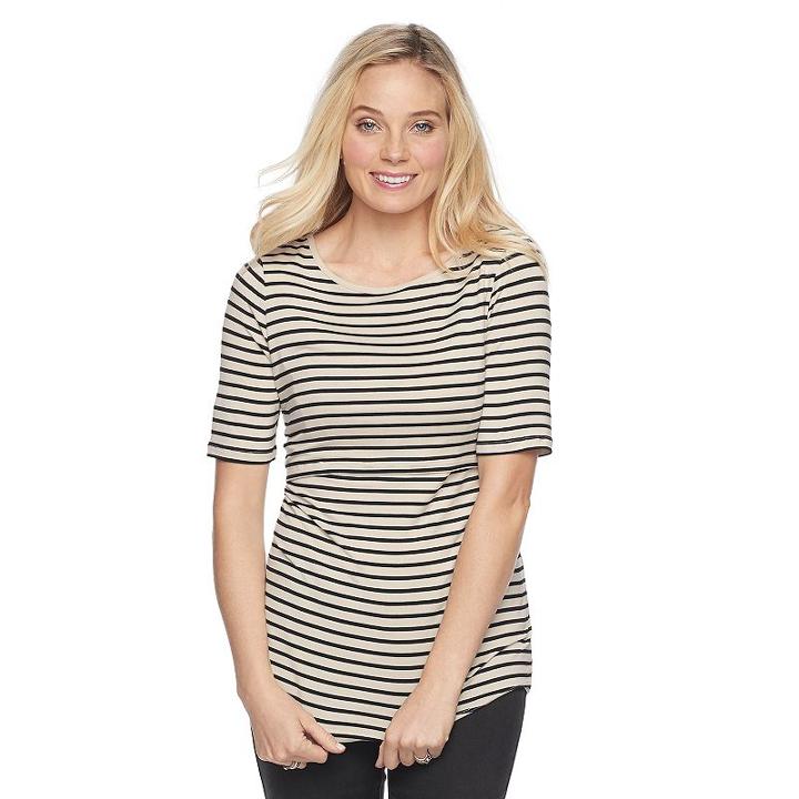 Maternity A:glow Popover Nursing Tee, Women's, Size: Xxl-mat, White Oth