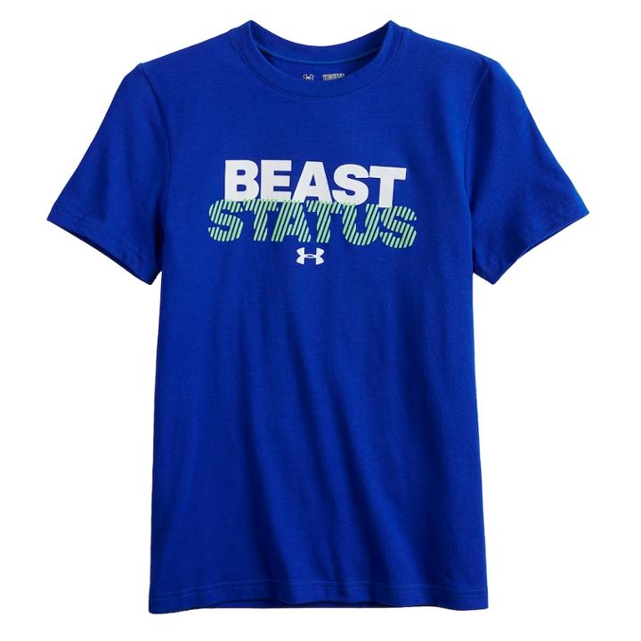 Boys 8-20 Under Armour Beast Status Tee, Size: Small, Blue