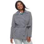 Juniors' Plus Size J-2 Double Breasted Coat, Teens, Size: 3xl, Light Grey