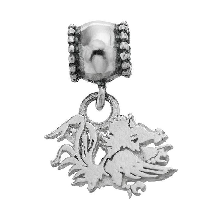 Dayna U Sterling Silver South Carolina Gamecocks Team Logo Charm, Women's, Grey