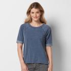 Women's Sonoma Goods For Life&trade; French Terry Raglan Sweatshirt, Size: Xxl, Dark Blue