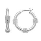 Napier Wrapped Hoop Earrings, Women's, Silver