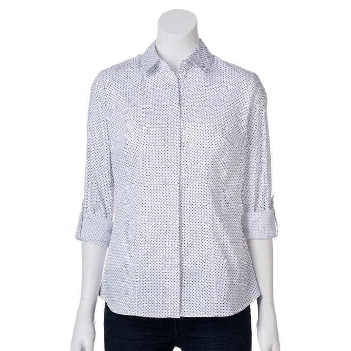 Apt. 9&reg; Structured Essential Shirt - Women's, Size: Large, Oxford
