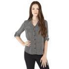 Juniors' Iz Byer California Button-down Top, Girl's, Size: Small, Black