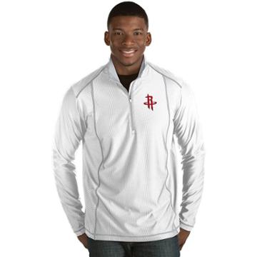 Men's Antigua Houston Rockets Tempo Quarter-zip Pullover, Size: Large, White