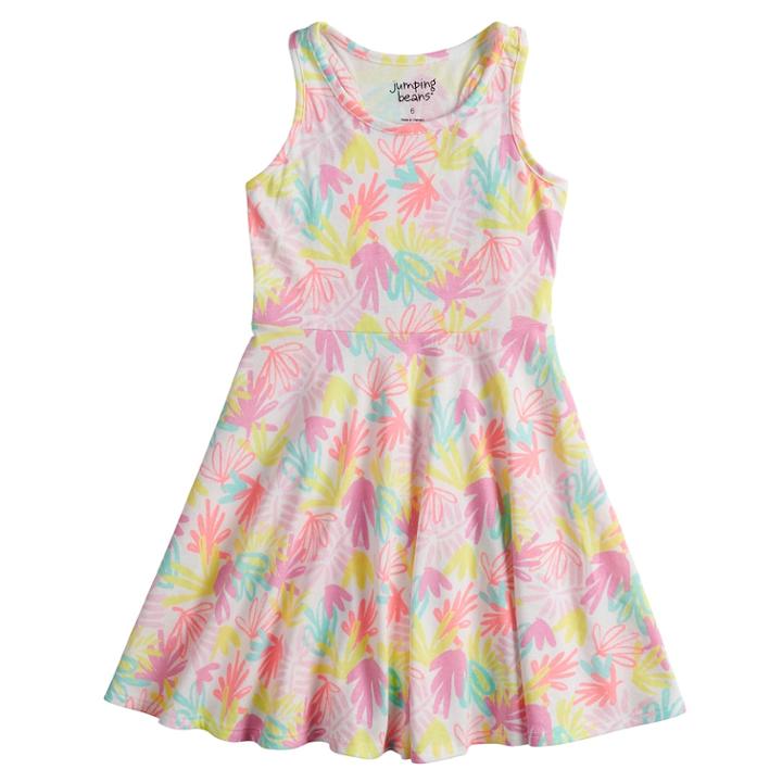 Girls 4-10 Jumping Beans&reg; Racerback Swing Dress, Size: 4, White