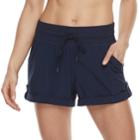 Women's Tek Gear&reg; Roll-tab Woven Shorts, Size: Medium, Dark Blue