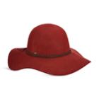 Women's Scala Wool Felt Braided Band Floppy Hat, Dark Brown