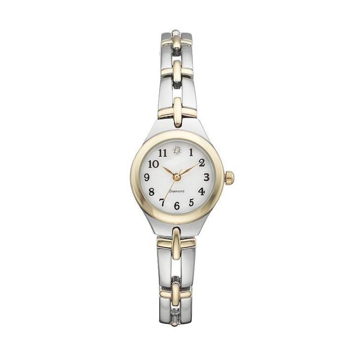 Women's Diamond Two Tone Watch, Multicolor